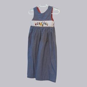 Adorable Blue Embroidered Kids Dress